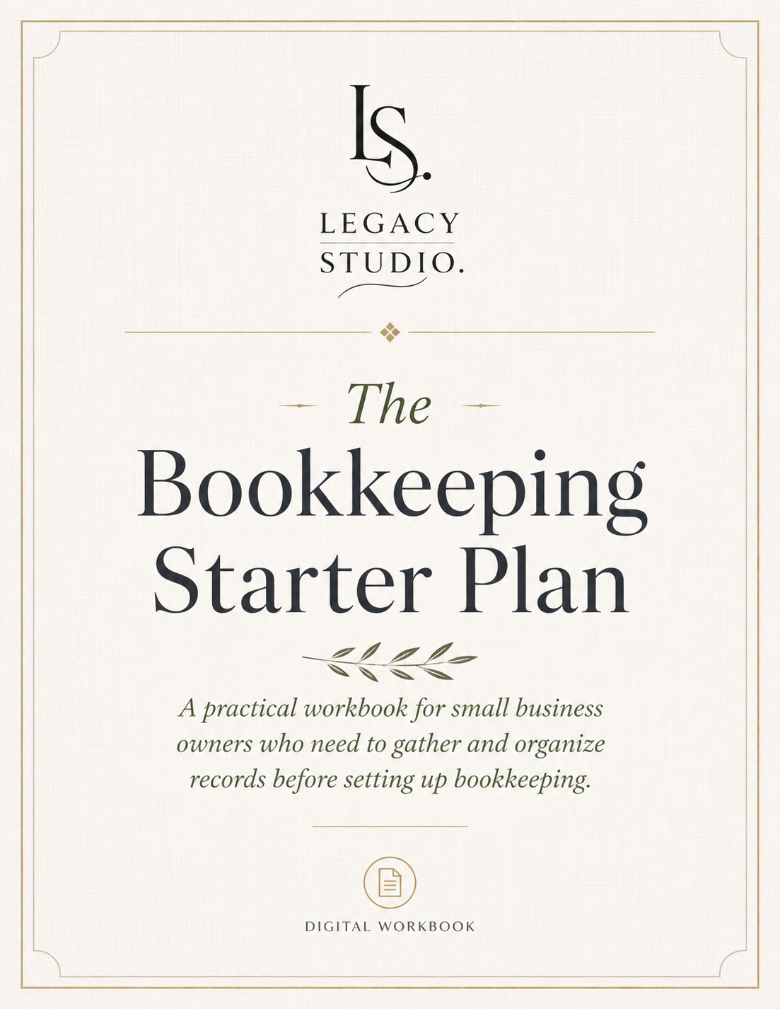 The Bookkeeping Starter Plan