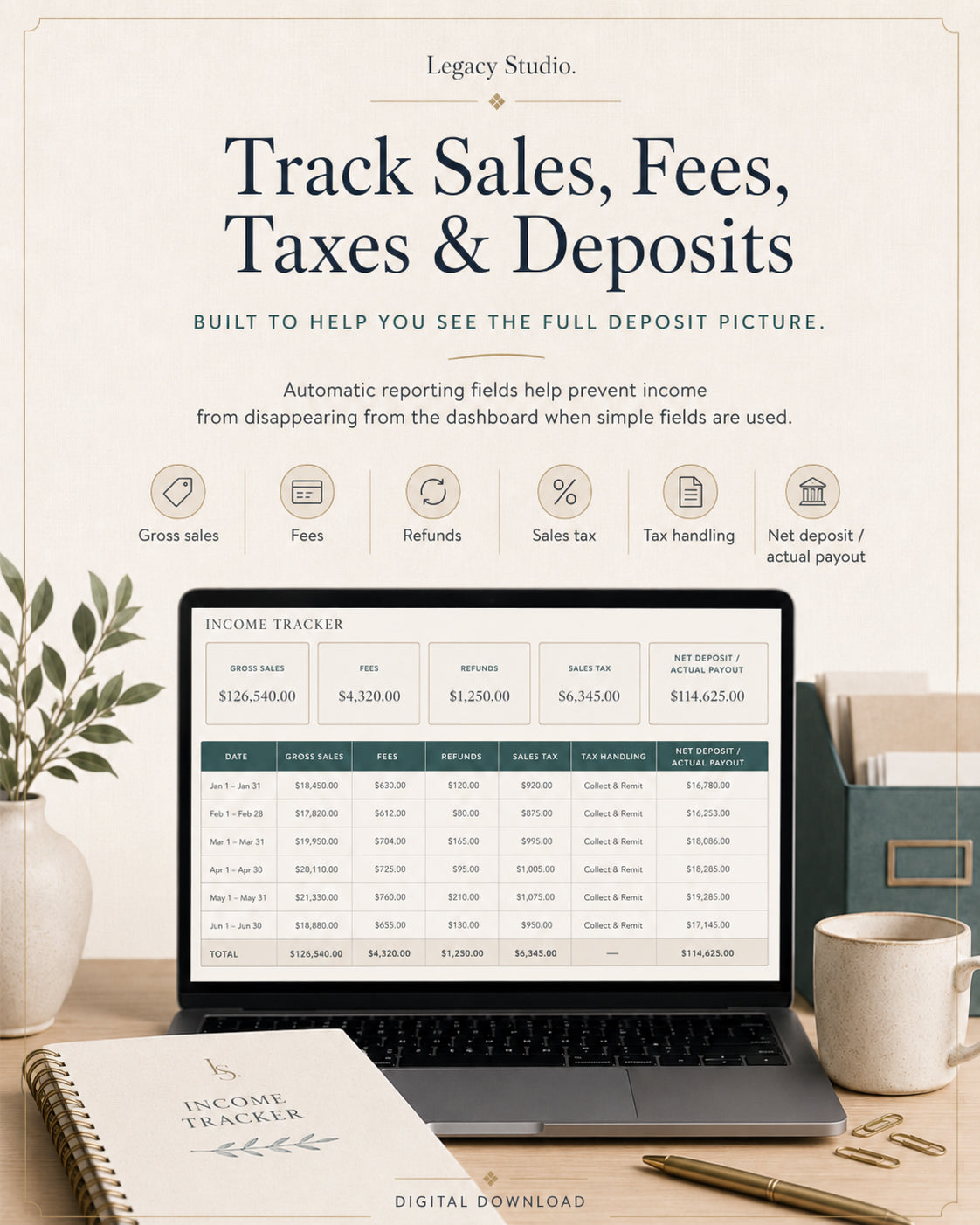 Small Business Bookkeeping Setup & Record Organizer