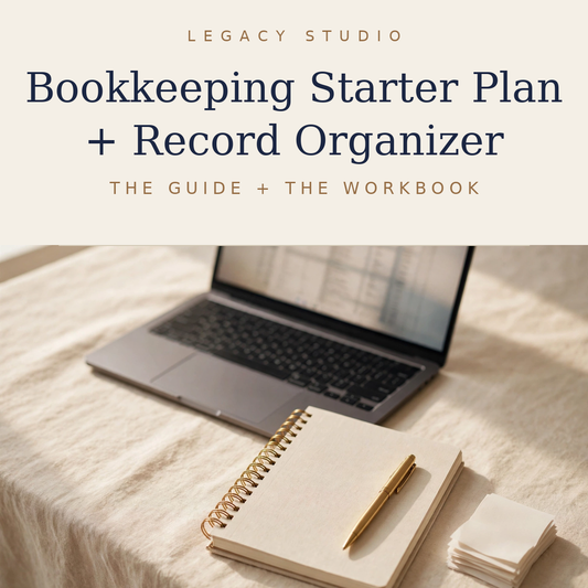 The Bookkeeping Starter Plan + Record Organizer