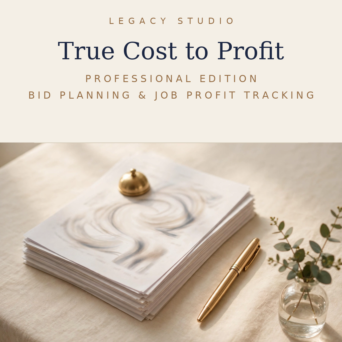True Cost to Profit - Bid Planning & Job Profit Workbook (Professional Edition)