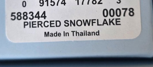 Wedgwood Pierced Snowflake Christmas Ornament — New in Box